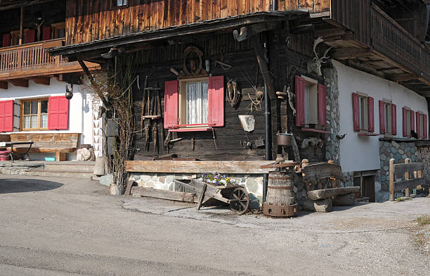 farming tools under a canopy