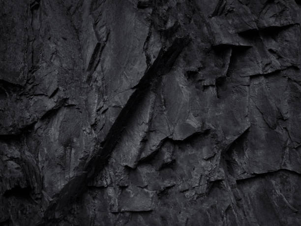 istock Black and white background. Rock testure. Black grnage background. Mountain texture. Close-up. Volumetric stone background. 1222013444