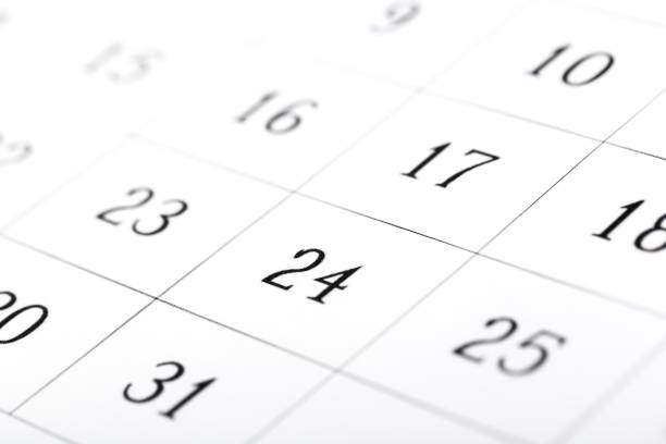 istock Abstract blur 2020 calendar page. dates of the month 1222015256