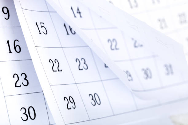 istock Closes a calendar page in blue. flipping calendar 2020 1222015346