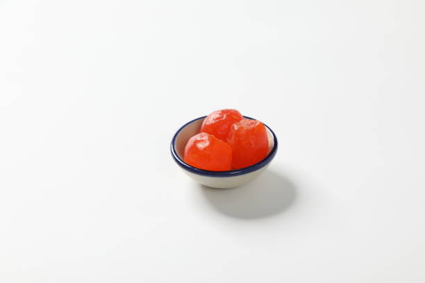 istock Close up of Salted egg yolk on white background. 1222020440