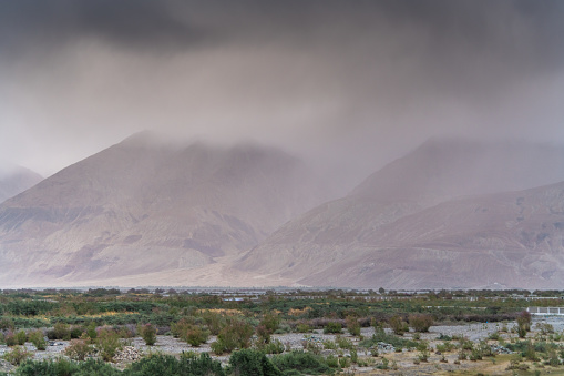 Panorama of a nature and landscape view in Leh ladakh india