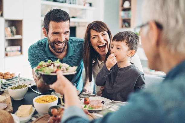 istock Happy family lunch 1222025391