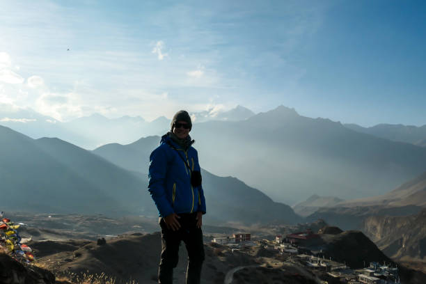 istock Muktinath - A man enjoying the Himalayan landscape 1222028058