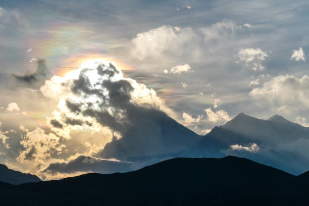 istock Muktinath - Himalayas shrouded in fog 1222028434
