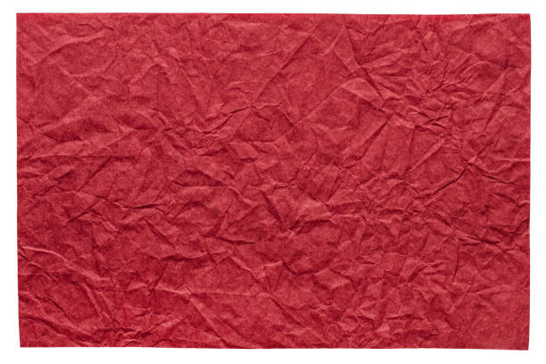 istock Isolated crumpled sheet paper in attractive wine color. 1222028611