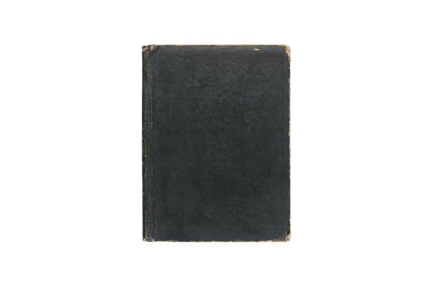 istock Hard cover black book on white background 1222028944