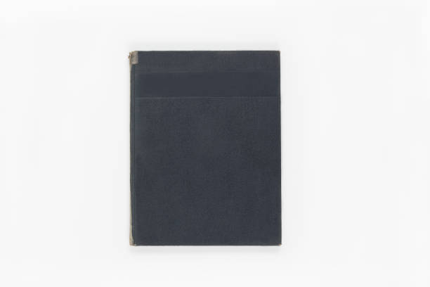 istock Hard cover blue book on white background 1222029542