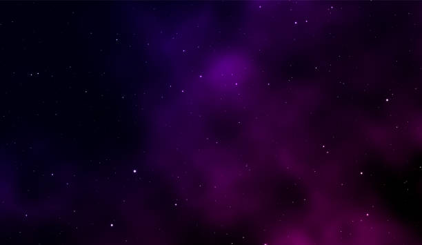 ilustrações de stock, clip art, desenhos animados e ícones de space background fantastic outer view with realistic bright stars and cluster of gas clouds. universe with nebulae, galaxies and star clusters. infinite cosmic open spaces. vector illustration - dark pink