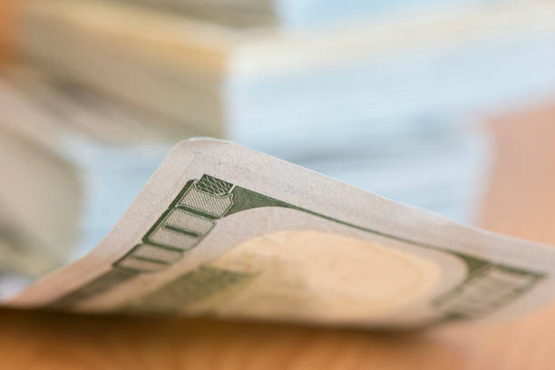 istock Close-up on a one hundred dollar bill stock photo 1222032447