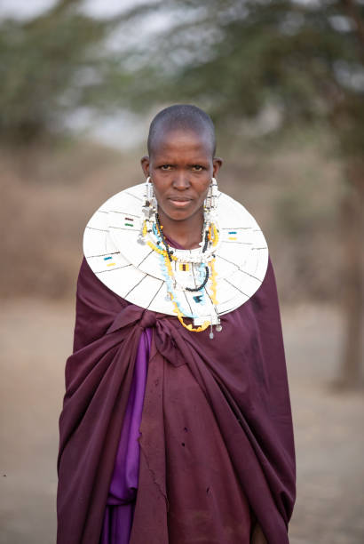 mulheres maasai utiful em roupas tradicionais - 6731 - fotografias e filmes do acervo