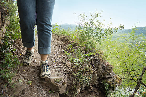 istock Hiker at Calmont trail, Mosel, Germany 122203324