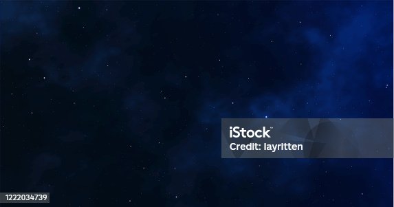 istock Space background. Starry night sky. Infinite universe and light starry. vector illustration 1222034739