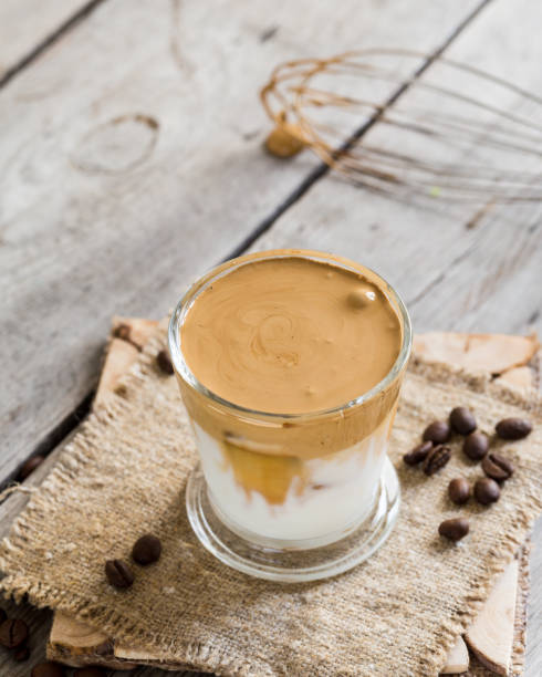 istock Coffee trend - dalgona coffee, whipped instant coffee. cream coffee, iced coffee 1222037071