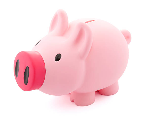 istock Pink piggy bank with clipping path 122203868