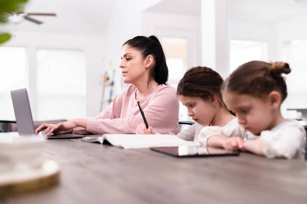 istock Family adjusts to new normal during stay-at-home order 1222039101