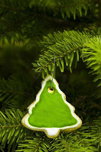 Short bread cookie in Christmas tree