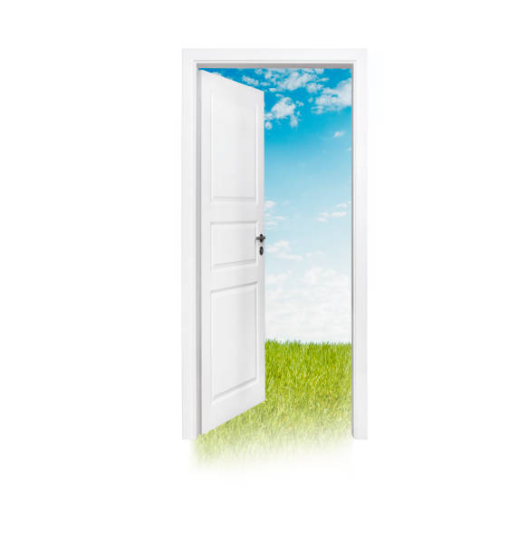 istock Door outside in a meadow 1222047342
