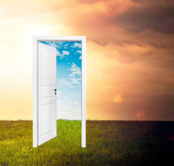 istock Door outside in a meadow 1222047384