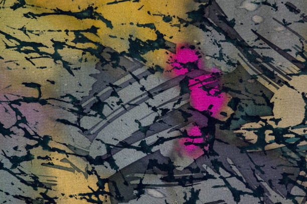 istock Abstraction, hot batik, background texture, handmade on silk 1222052834