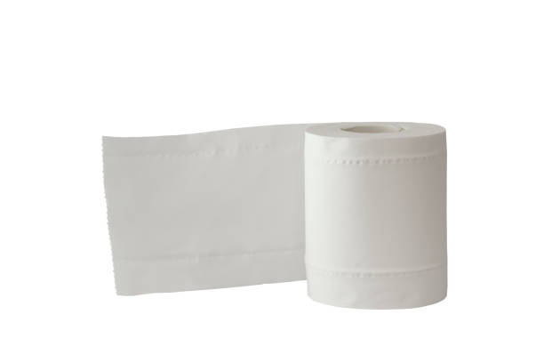istock White toilet paper, isolated on white background 1222053829