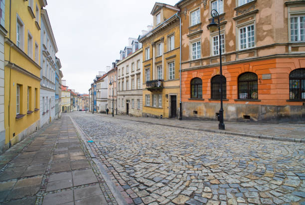 istock empty street in warsaw 1222054285