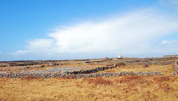 Prehistorical fort on the cliffs of Inishmore, in the Aran Islands, Ireland