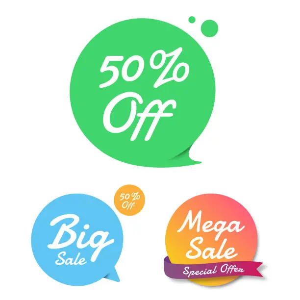 Vector illustration of Sale of Special Offers and Discount Gradient Banner Template Flat Design.