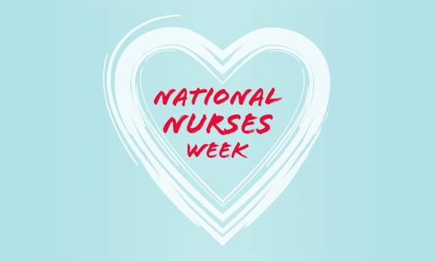 national nurses week hintergrund. - 6 12 months illustrations stock-grafiken, -clipart, -cartoons und -symbole