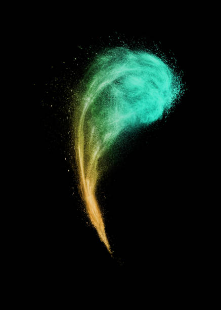 istock Colorful creative wave powder or dust splash on a black background. 1222061051
