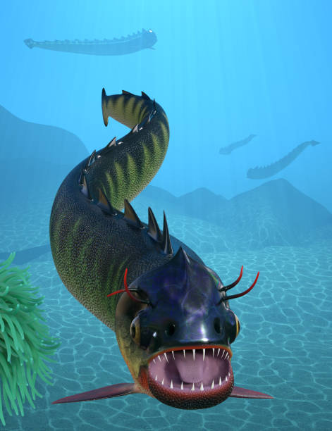 istock Seabed with a big long fish and sebae 1222063435