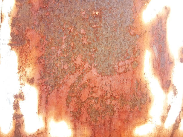 istock Rust on a metal plate in vintage style for graphic design 1222063756