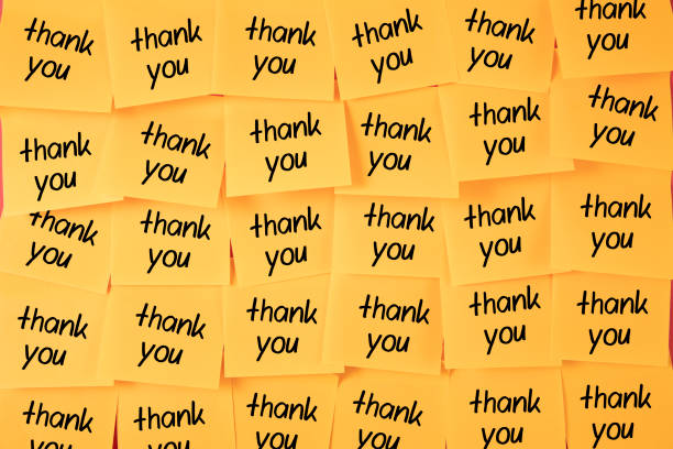 istock Thank You Message on Adhesive Notes on Bulletin Board 1222065167