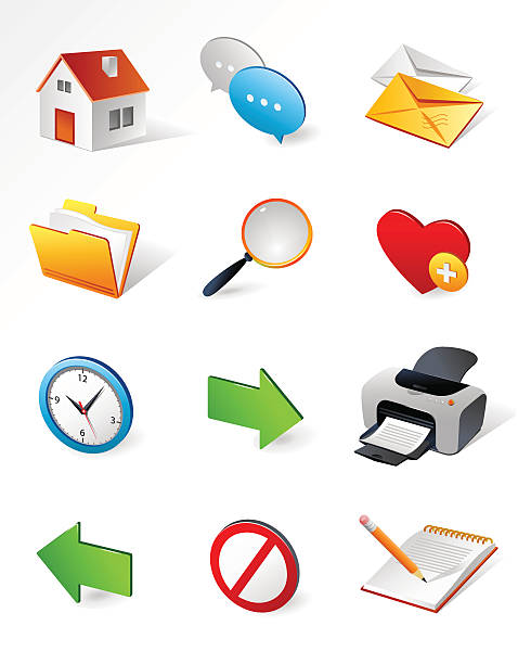 Isometric icons | Internet and web vector art illustration