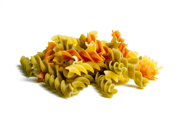 istock Italian pasta fusilli isolated on white background 1222065495