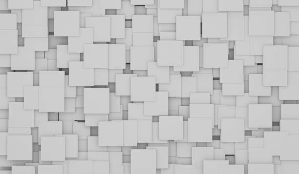 istock abstact white modern architecture background with white cubes on the wall. 3D rendering illustration 1222066693