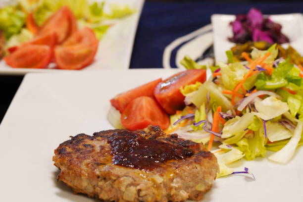 istock Hamburger steak lunch with chopsticks 1222069289
