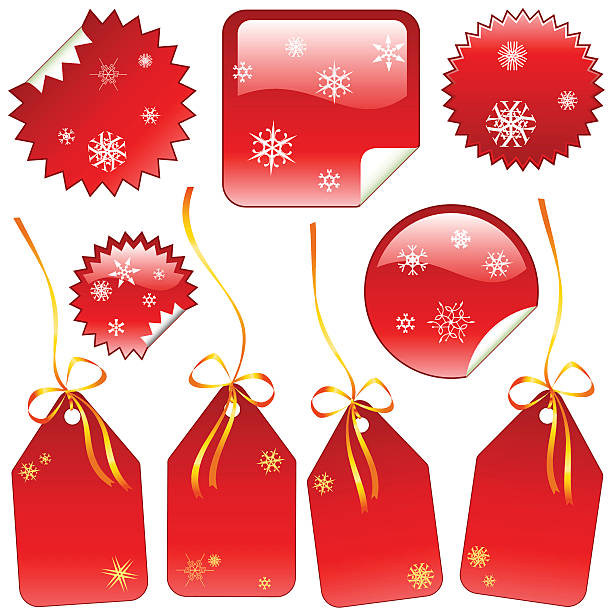 Holiday labels vector art illustration