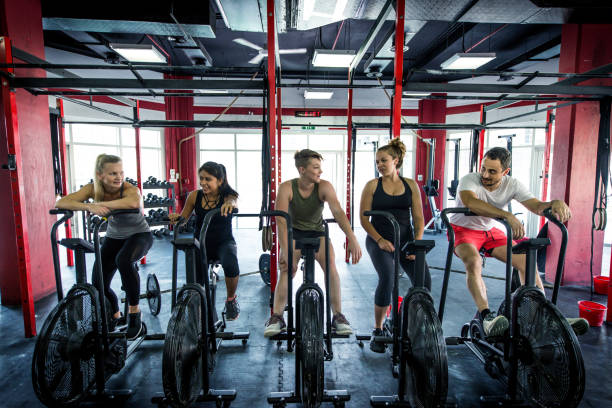 istock Athletes training in a gym gym 1222074035