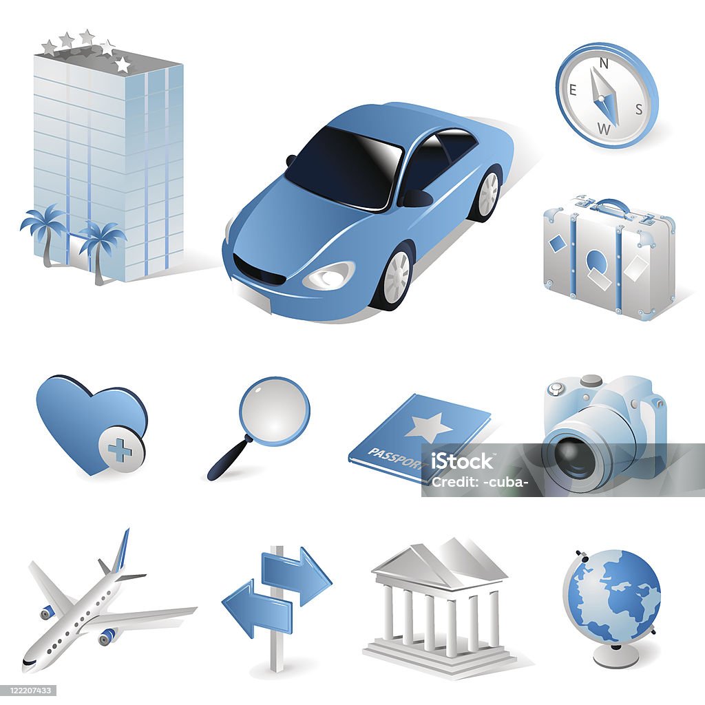 Tourism Isometric icons  Isometric Projection stock vector