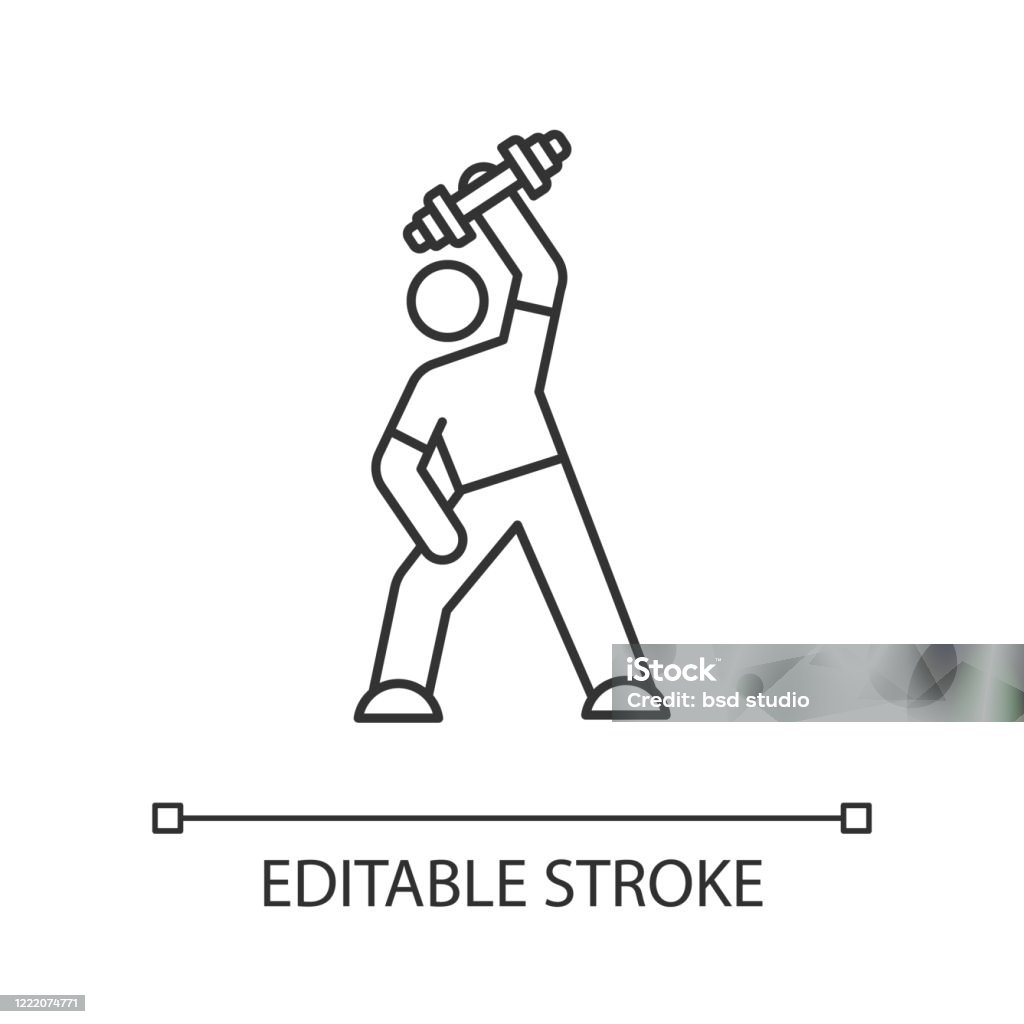 Biểu Tượng Tuyến Tính Bài Tập Tập Luyện Cho Người Đàn Ông Hoạt ...