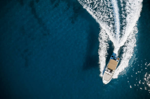 istock Speed boat in mediterranean sea. 1222075478