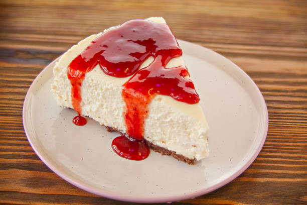 istock delicious cheesecake with strawberries on  plate 1222078372