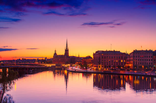 istock Stockholm sunset view 1222079380