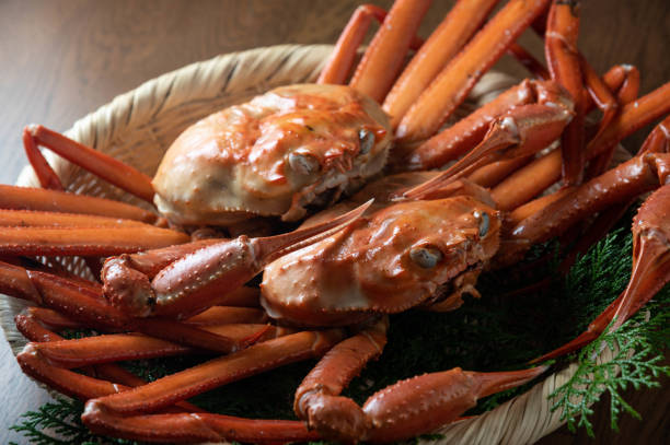 istock Zuwaigani, snow crab on japanese  bamboo dish 1222080834