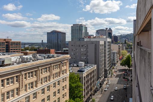 Overlook of Portland downtown