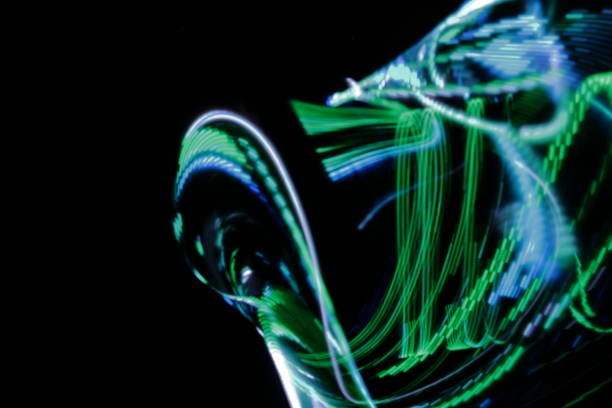 istock Light painting bright abstract background. Futuristic texture. 1222086452
