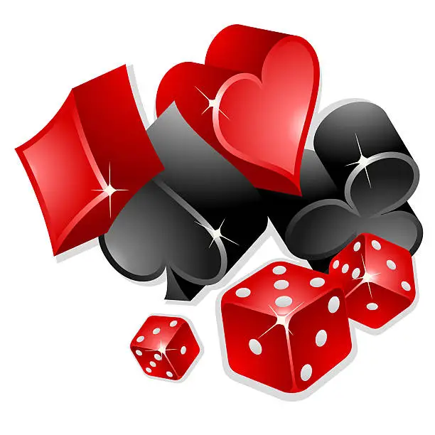 Vector illustration of Gambling composition