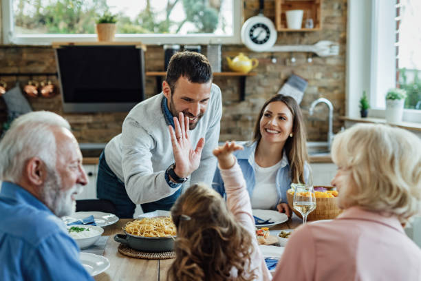 istock High-five for a family lunch! 1222087942