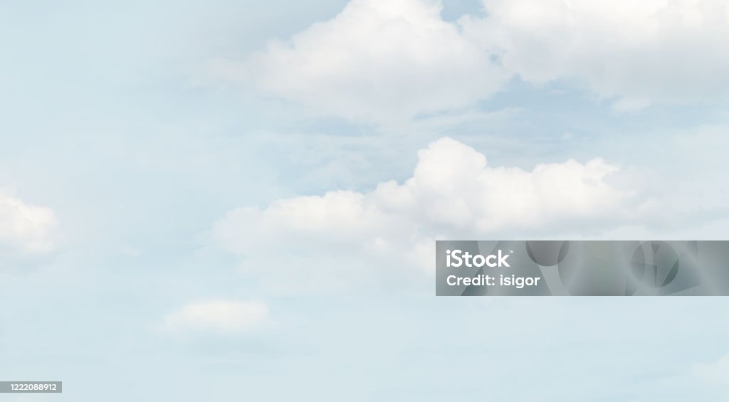 Blurred soft background. Cumulus clouds in a haze. Blurred soft background. Cumulus clouds in a haze. Backdrop for design Sky Stock Photo